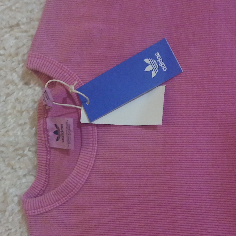 Adidas Ribbed Crop Top - Picture 3 of 8